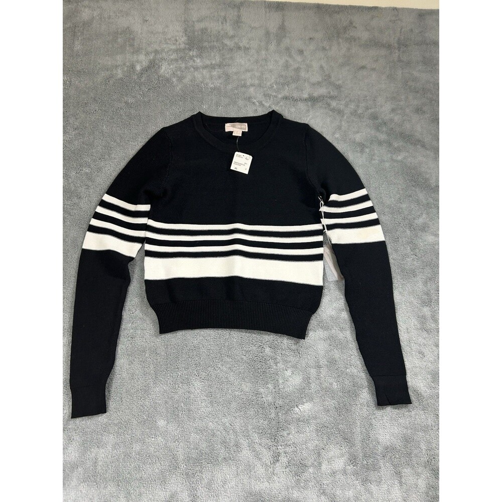 Forever 21 Womens Pullover Size Xsmall Black/Ivory Stretch NEW 107
